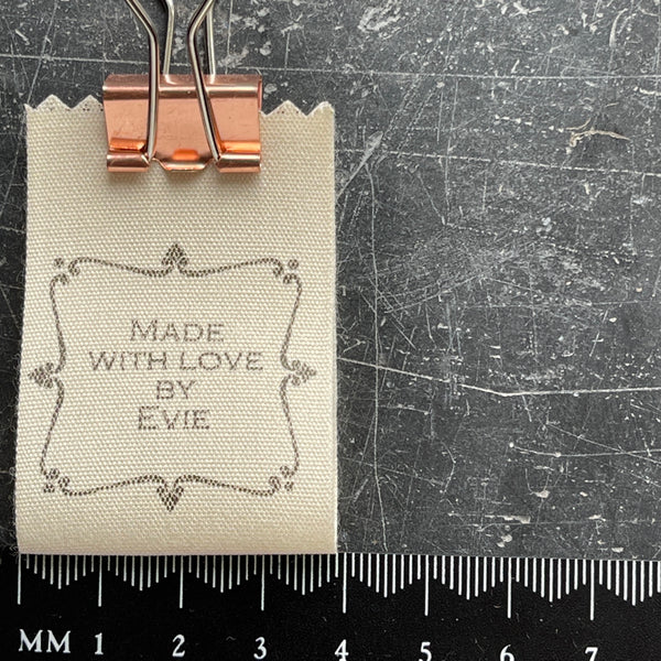 personalised cotton label