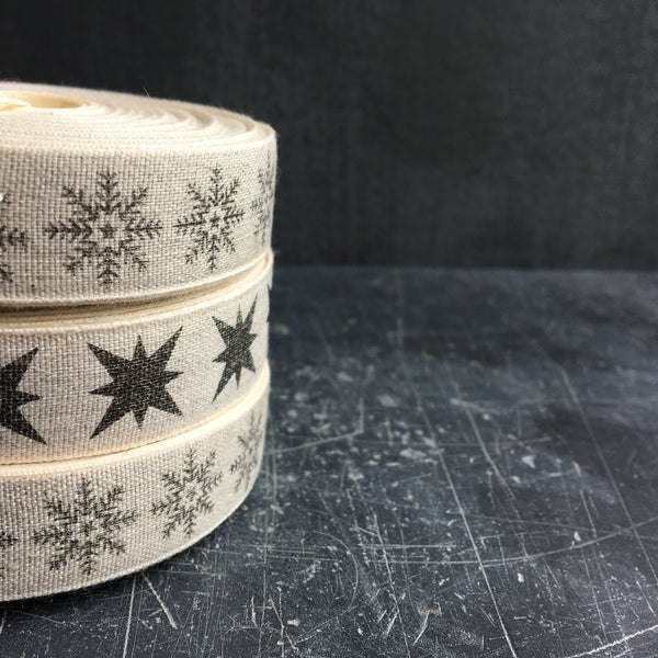 Snowflake Linen Ribbon