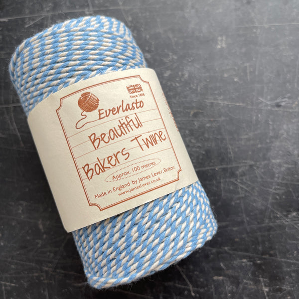 blue and white bakers twine / string