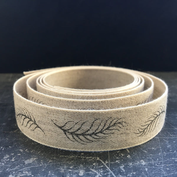 Caltonberry linen ribbon designs feather