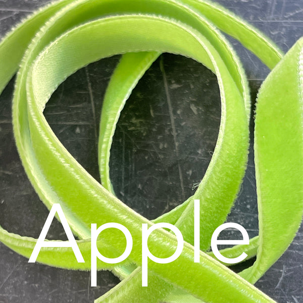 green apple velvet ribbon 
