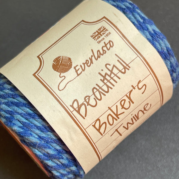 blue and deep blue bakers twine 