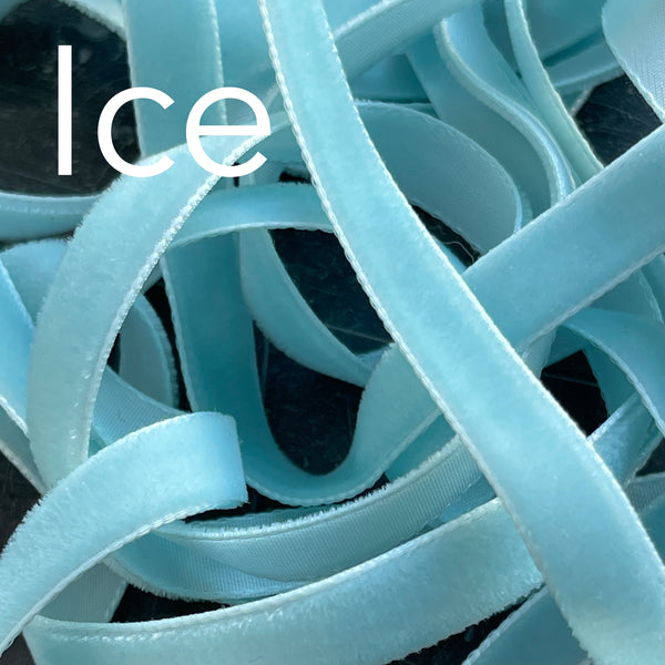ice blue velvet ribbon 