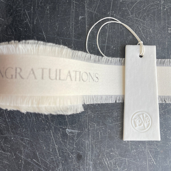 Personalised Wide Cotton Ribbon, with Frayed Edge