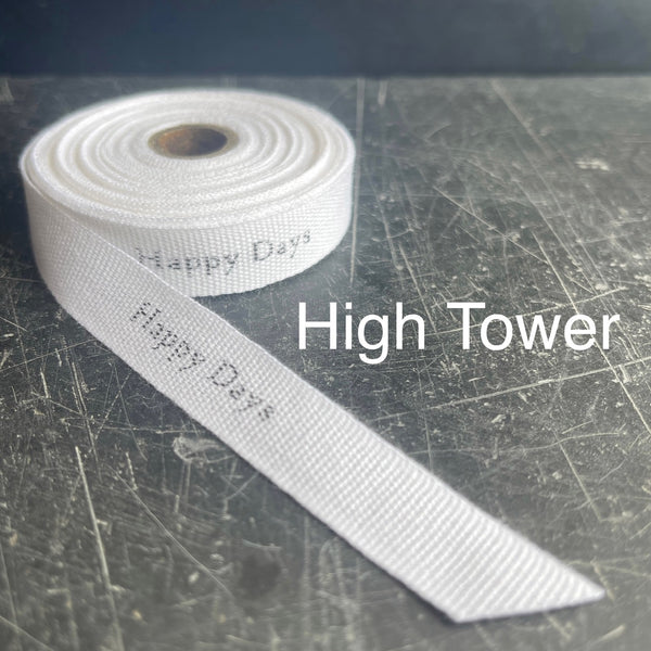 flat weave cotton ribbon personalised