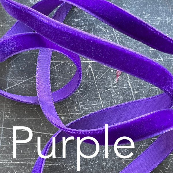 purple velvet ribbon 