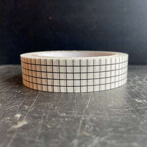 25mm paper tape, black and white checked design 