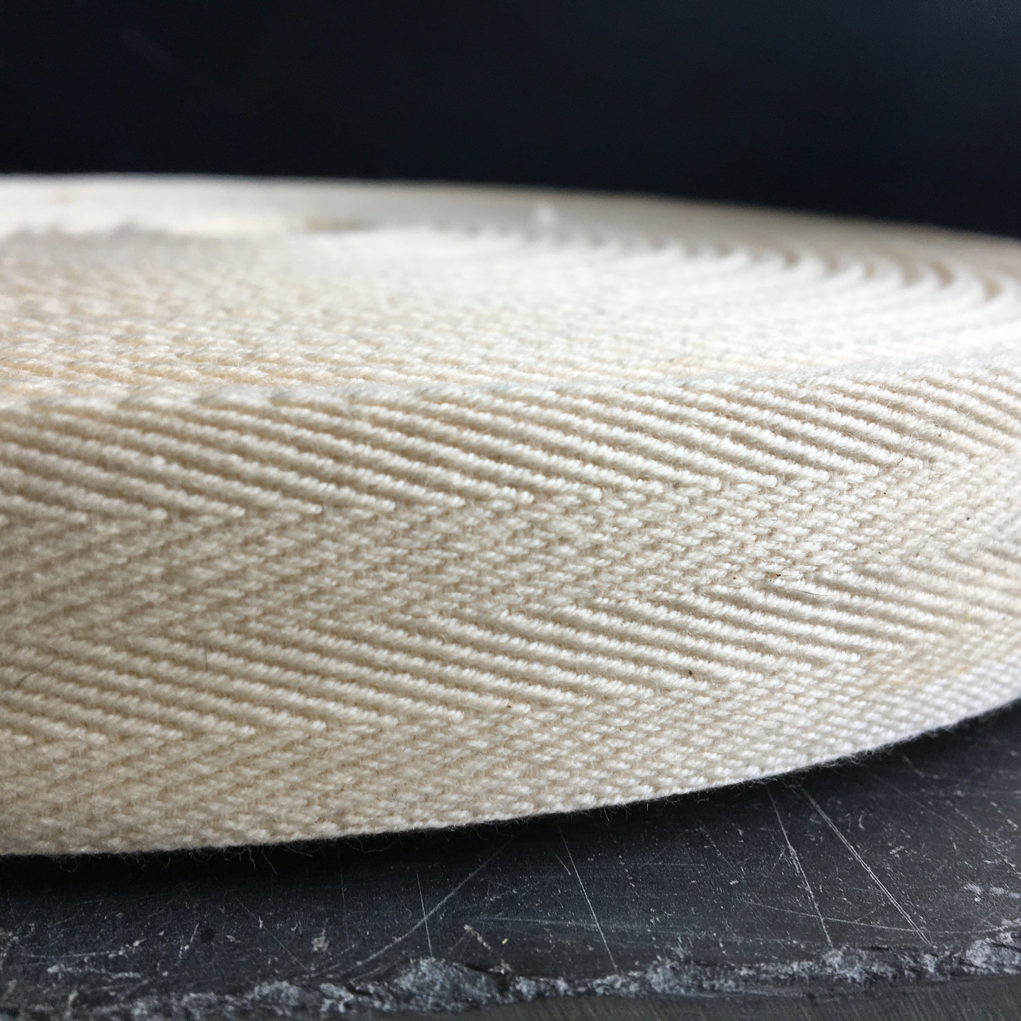 Personalised Cotton Chunky Herringbone Ribbon 25mm wide