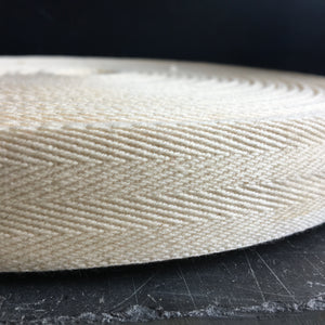 Personalised Cotton Chunky Herringbone Ribbon 25mm wide