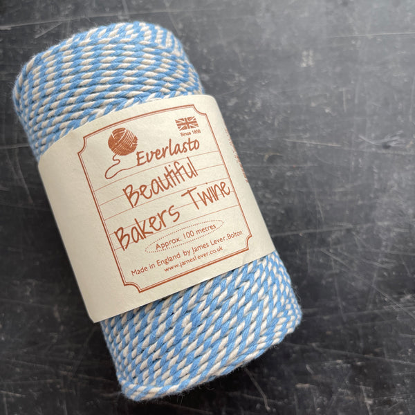 blue and white bakers twine / string 