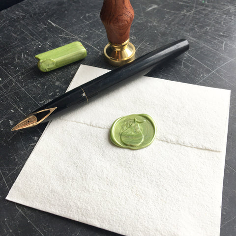 Brass Wax Seal with Pear