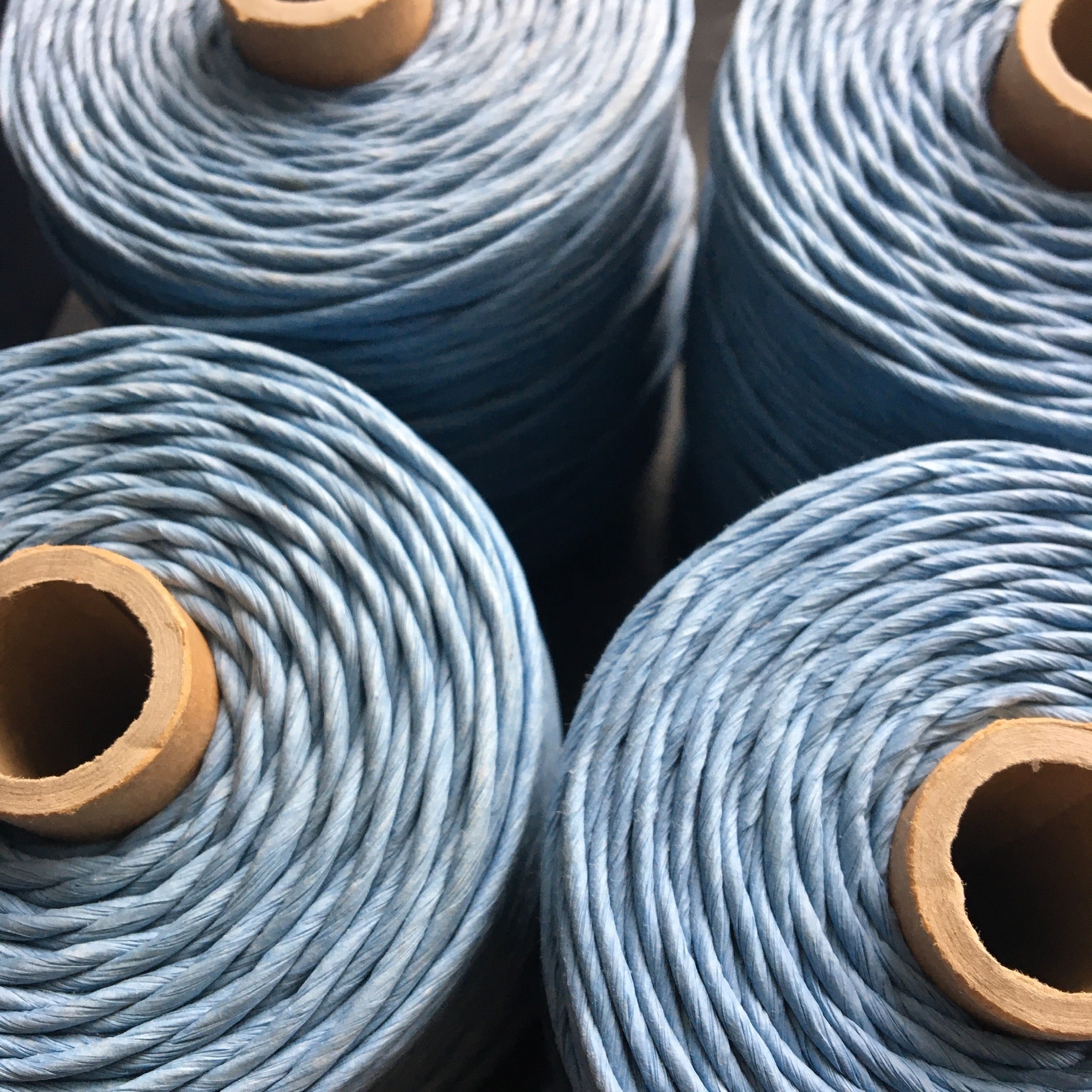 paper twine, made in the UK, blue 