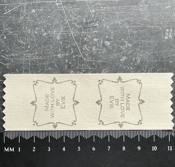 printed cotton label