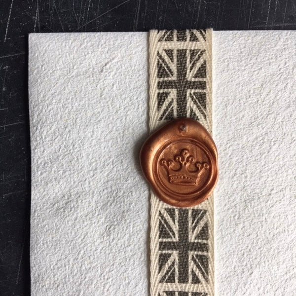 wax seal with crown design 