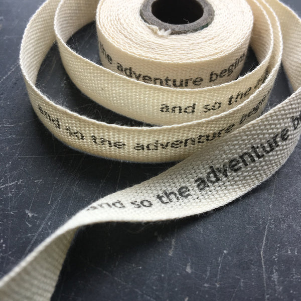 10mm personailsed ribbon in cotton