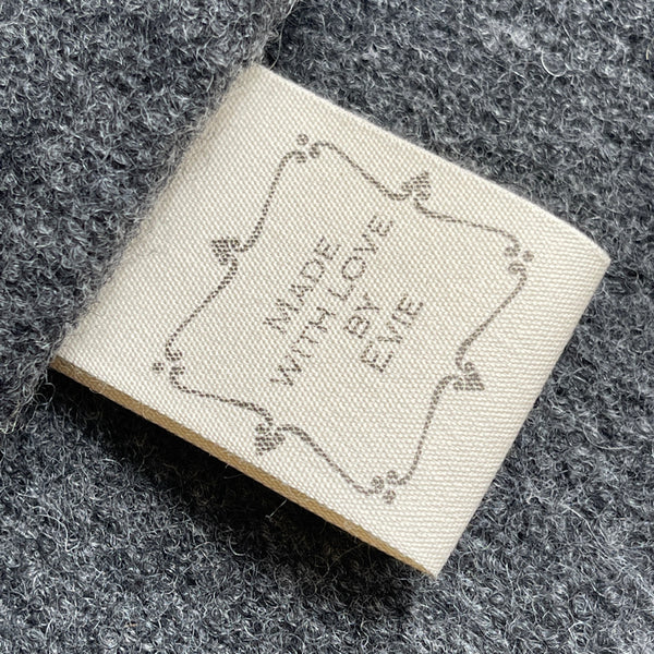 personalised cotton sew in label