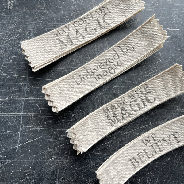 festive linen labels 